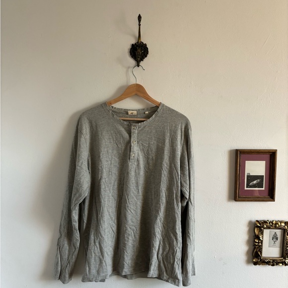 KOTN Light Gray Long Sleeve Henley - Picture 4 of 5